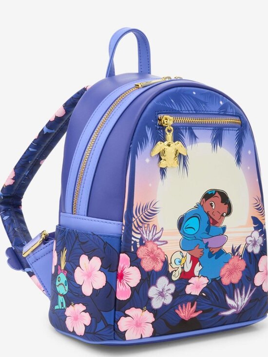 Loungefly Disney Lilo & Stitch Floral Sunset Scene Mini Backpack (BoxLunch 10th main image 4